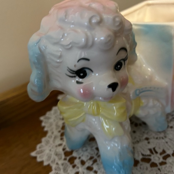 Vintage RELPO #1847 Lamb Alphabet Block Wagon Nursery Flower Planter Japan - Picture 8 of 13